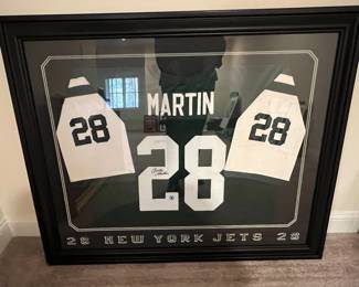 65. Signed Curtis Martin New York Jets Jersey w/ Certificate of Authenticity (45" x 38")