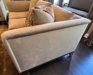 12. Three Cushion Sofa w/ Silk Velvet Upholstery (94" x 42" x 31")