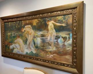 39. Signed Pastel by Leon Rotthier (82" x 43")