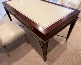 36. Global Views Desk w/ Leather Inset Top (61" x 31" x 29")