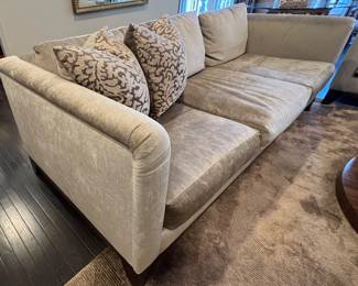 13. Three Cushion Sofa w/ Silk Velvet Upholstry (83" x 42" x 31")