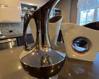 10. The Roger Thomas Collection Pitcher w/ Metallic Finish Made in Portugal (11" x 19")