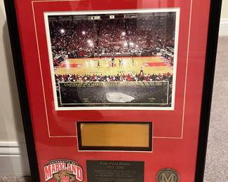 70. Piece of University of Maryland Cole Field House Floor w/ Certificate of Authenticity (16" x 23")