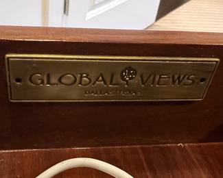 36. Global Views Desk w/ Leather Inset Top (61" x 31" x 29")