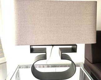 48. Pair of Contemporary Metal Lamps (21"h)