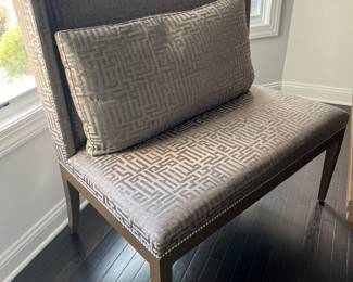 3. Pair of Custom Upholstered Benches w/ Nailhead Detail (41" x 27" x 46")