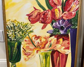 77. Signed Floral Still Life (25" x 31")