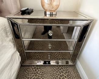 51. Pair of 3 Drawer Mirrored End Tables (32" x 18" x 30")