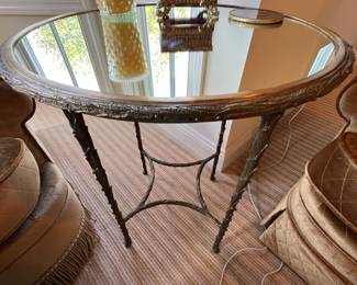 40. Mirror Top Side Table (21" x 25")