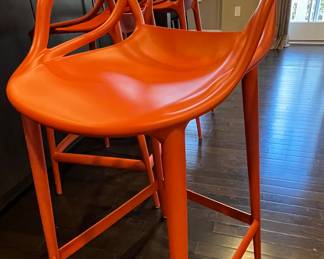 5. Set of 3 Kartell Counter Stools Made in Italy (19" x 19" x 39")