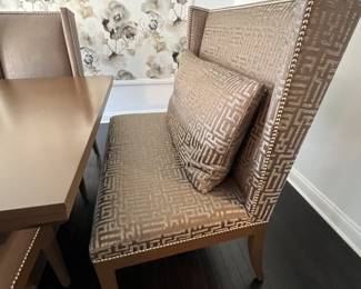 3. Pair of Custom Upholstered Benches w/ Nailhead Detail (41" x 27" x 46")