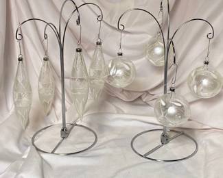 Hand Decorated glass ornaments8 total