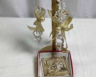 Gold Tone Christmas Ornaments