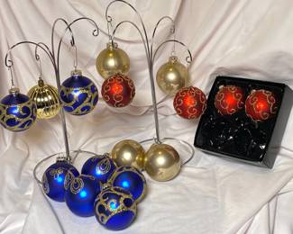 Red Gold Blue Ornaments