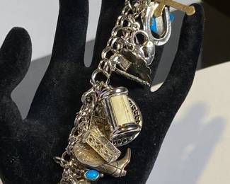 28 charms sterling bracelet