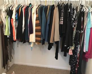 Ladies clothing. Sz. Xs to pet large . Long sleeve tops, blazers, s/s tops, skirts, party dresses,  summer dresses and tops, belts
Also some girls 14-16 formal dresses