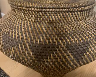 Snake charmers basket- wicker with lid