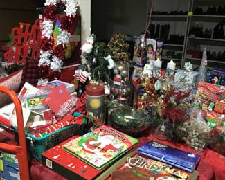 Christmas  puzzles,  kids books
small trees, candles, more