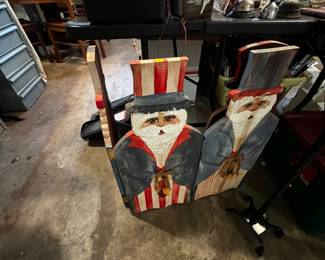 Hand painted Uncle Sam screen