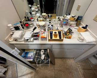 Chanel, Shalimar, various bathroom items