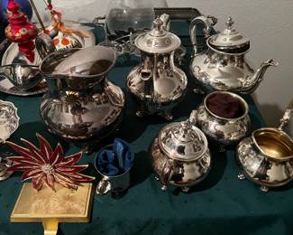 Silverplate tea set