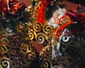 3 large gold Christmas bells