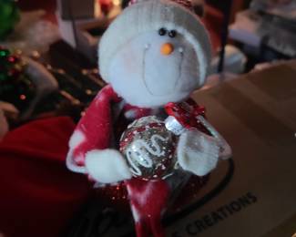 Snowman ornament holder