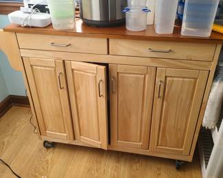 Rolling island, storage cart, excellent condition