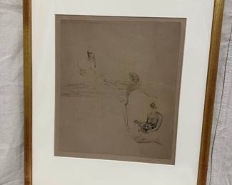 Pablo Picasso, Salome Nude 13.5 x 15.75 ($4,500)