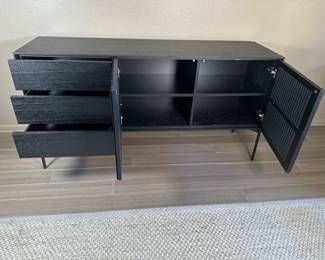 New Black Side Console - $780 (West Elm?) 63 x 17.75 x 32.5