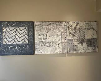 Zachariah Rieke, triptych, 32 x 1.5 x 32 each, total $900