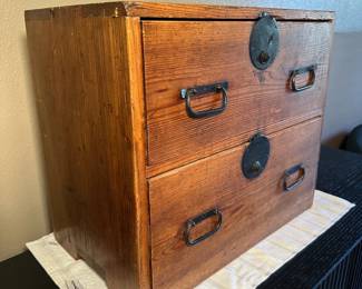 Small antique tansu chest $275, 20.5 x 12 x 18