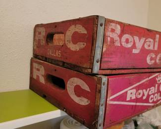 Vintage Royal Crown Cola Wooden Crates 