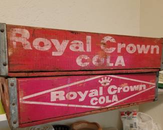 Vintage Royal Crown Cola Wooden Crates