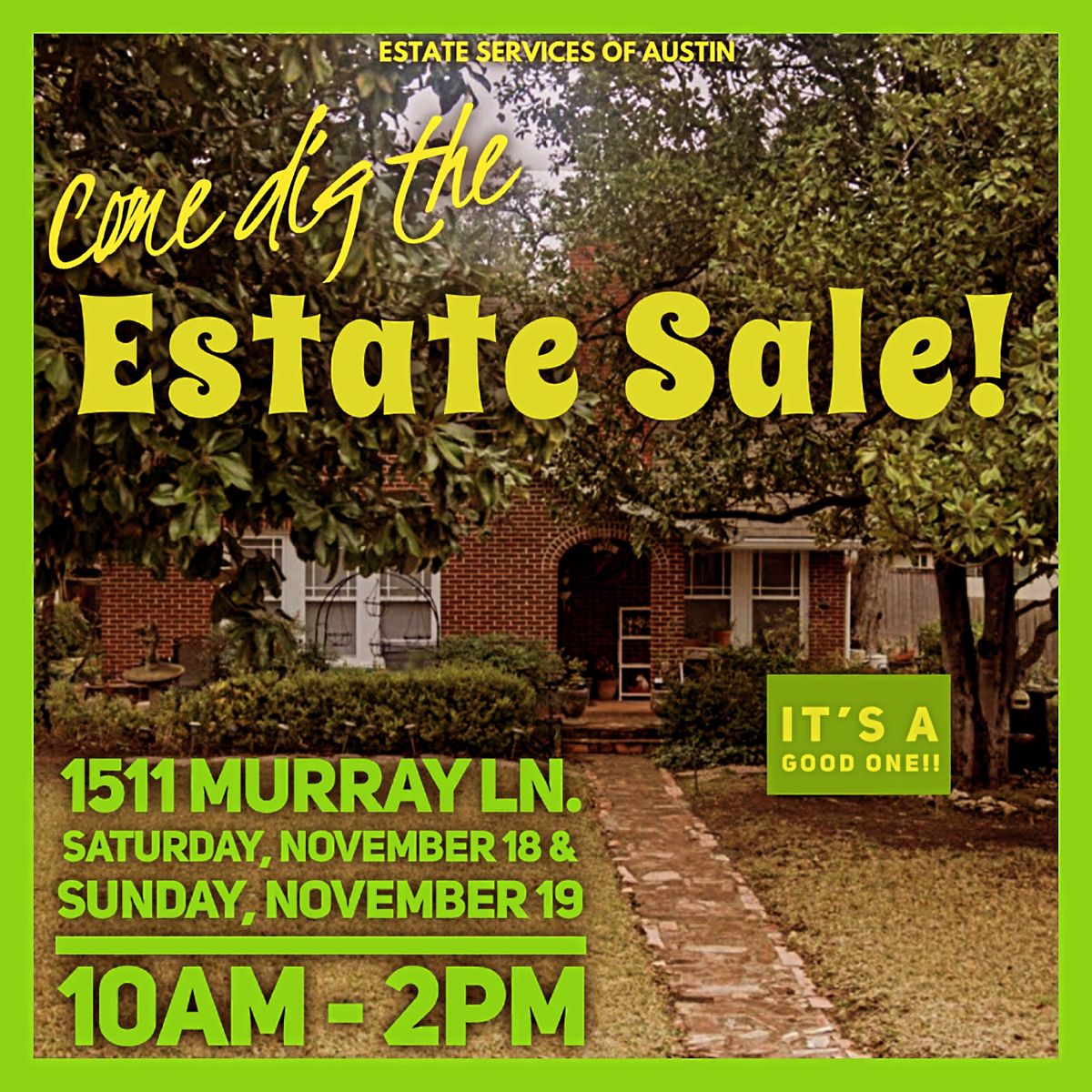 Amazing House on Murray Lane! It’s FULL! starts on 11/18/2023