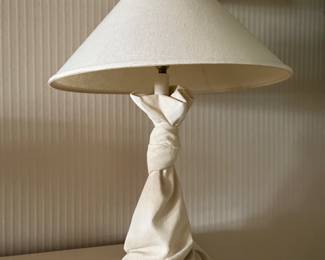 1980s plaster table lamp