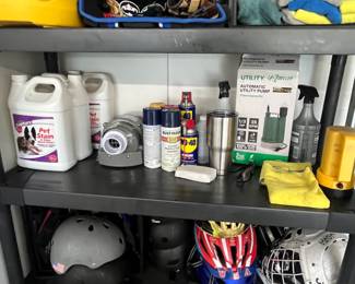 Bike/skateboard helmets and misc. house supplies
