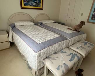Twin size beds with Lane headboards