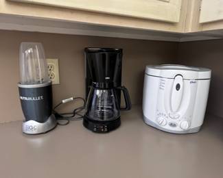 Nutribullet, coffee maker and Oster pressure cooker