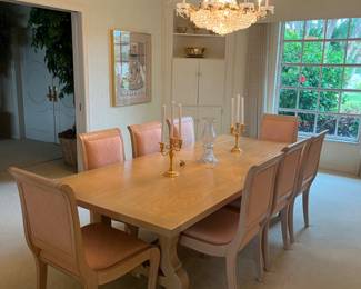 This beautiful farmhouse style table is 102” long. 