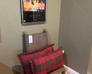 Cheeky “melons” poster, cute accent chair