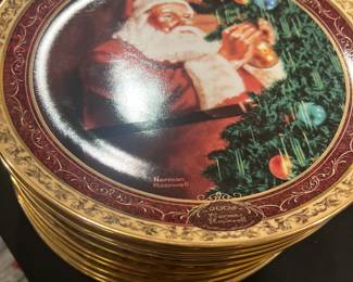 Norman Rockwell Christmas plates