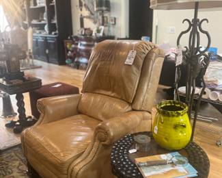 Hancock and Moore leather recliner (we have a pair, second one located upstairs)