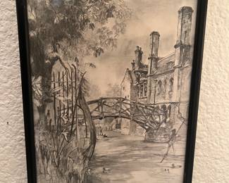 W.J. Maskell original pencil drawing