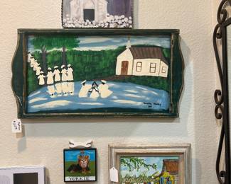The cutest collection of art in this area, love these small originals