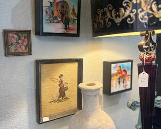 Original artwork tucked in every nook. These are Jo Beth original oils. 