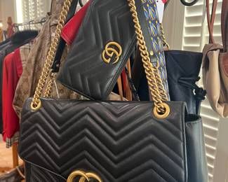 Gucci handbag, wallet, vintage travel bag, men’s tie 