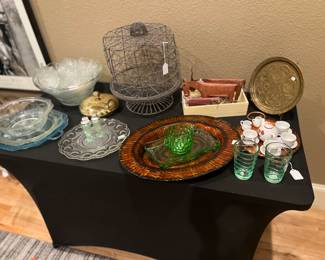 Punch bowl, cake display, tea set and more