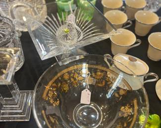 Waterford footed square bowl, ornament