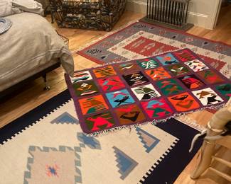 Another view of Kilim rugs